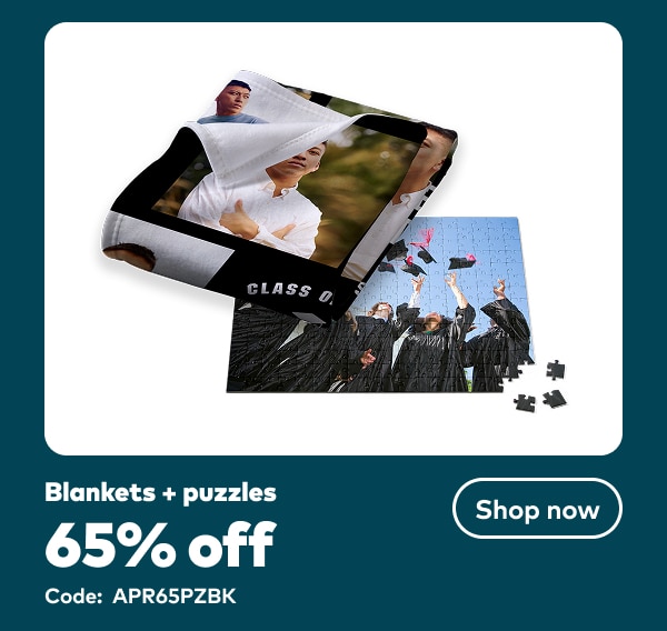 Blankets and puzzles 65% off. Code: APR65PZBK. Shop now.