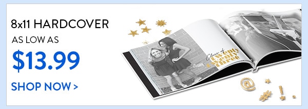 8x11 hardcover as low as $13.99. Shop now