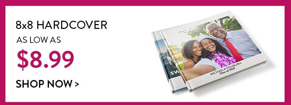 8x8 hardcover as low as $8.99 Shop now
