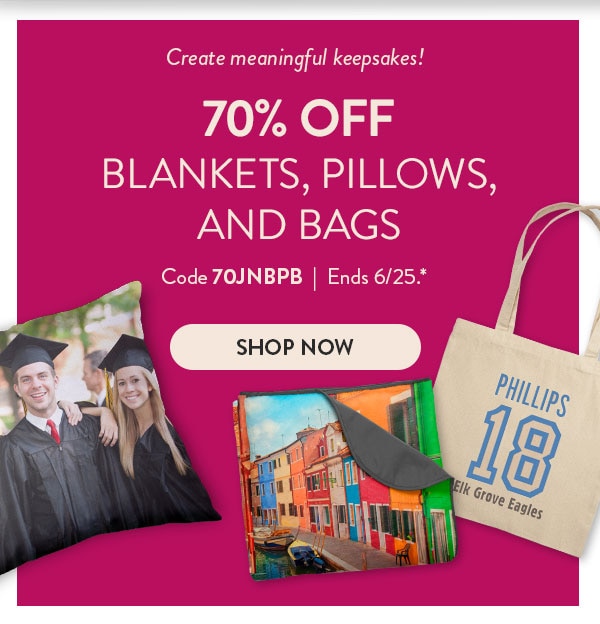 Create meaningful keepsakes! 70% off blankets, pillows, and bags. Code 70JNBPB. Ends 6/25. See site for details. Shop now