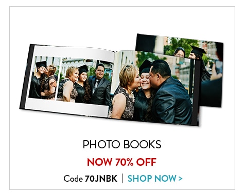 Photo books now 70% off. Code 70JNBK. Shop now
