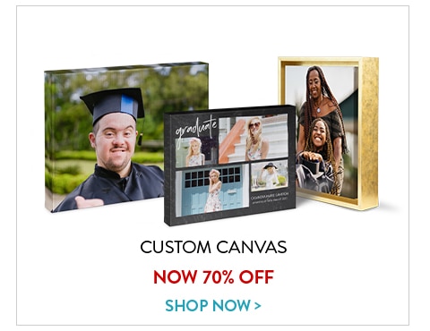 Custom canvas now 70% off. Shop now