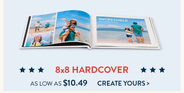 8x8 hardcover as low as $10.49 Shop now