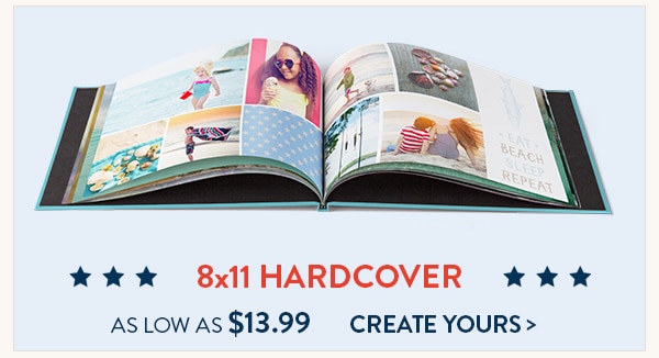 8x11 hardcover as low as $13.99. Shop now