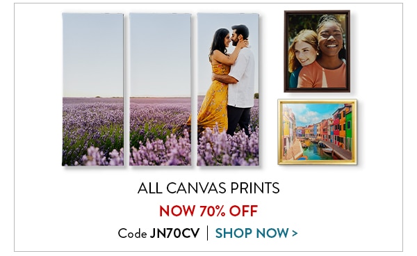 All canvas now 70% off. Code JN70CV. Shop canvas