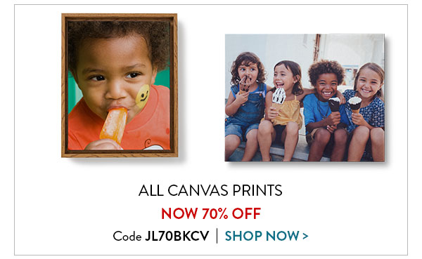 All canvas now 70% off. Code JL70BKCV. Shop now