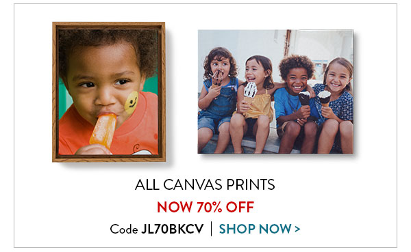 All canvas now 70% off. Code JL70BKCV. Shop now