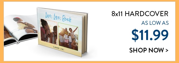 8x11 hardcover as low as $11.99. Create yours
