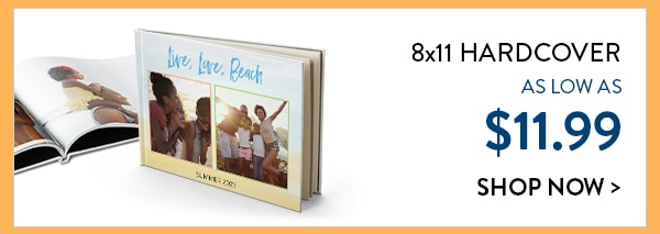 8x11 hardcover as low as $11.99. Create yours