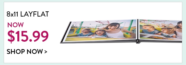 8x11 layflat now $15.99. Shop now