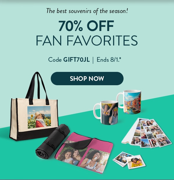 The best souvenirs of the season! 70% off fan favorites. Code GIFT70JL. Ends 8/1. See site for details. Shop now