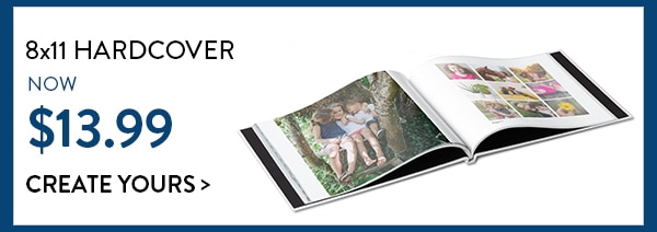 8x11 hardcover now $13.99. Create yours