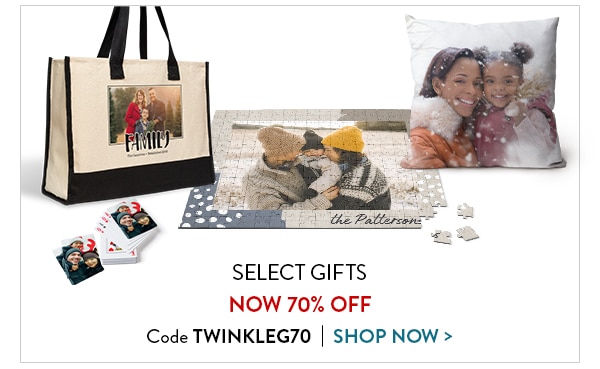 Select Gifts now 70% off. Code TWINKLEG70. Shop Now