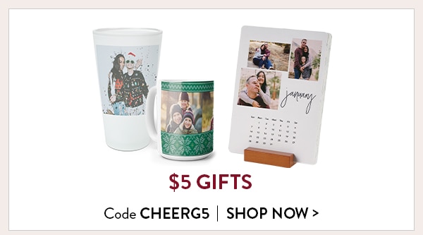 $5 gifts. Code CHEERG5. Shop now