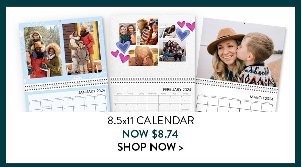 8.5x11 calendar now $8.74. Shop now