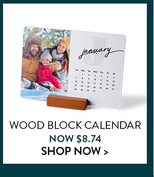 Wood block calendar now $8.74. Shop now