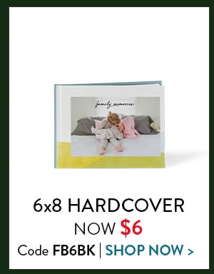 6x8 hardcover now $6. Code FB6BK. Shop now