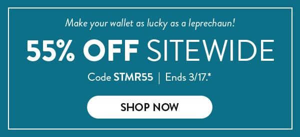 Make your wallet as lucky as a leprechaun! 55% off sitewide. Code STMR55. Ends 3/17, see site for details. Shop now