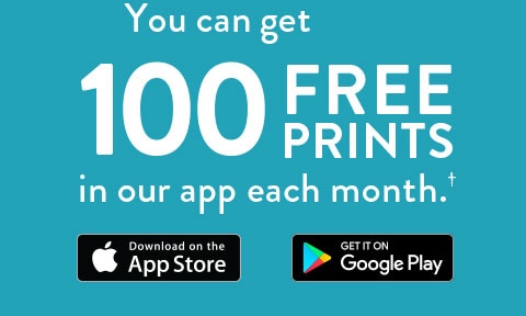 You can get 100 Free Prints in our app each month. Download on the AppStore or Get it on Google Play