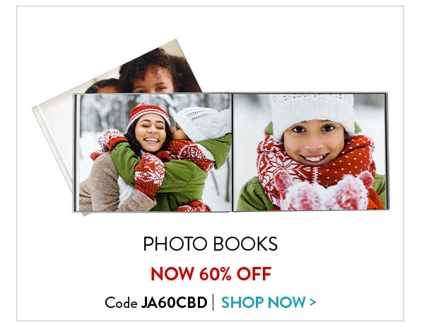 Photo books now 60% off. Code JA60CBD