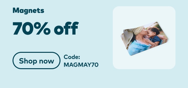Magnets 70% off. Code: MAGMAY70. Shop now.
