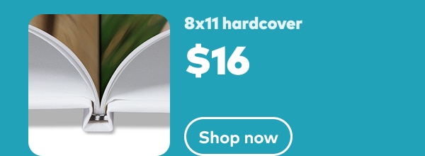 8x11 hardcover $16. Shop now