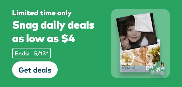 Limited time only. Snag daily deals as low as $4. Ends 5/13, see site for details. Get deals