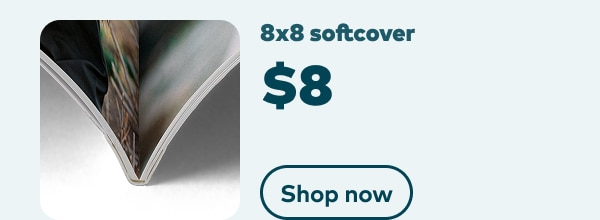 8x8 softcover $8. Shop now.