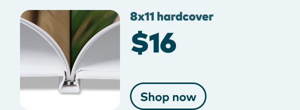 8x11 hardcover $16. Shop now.