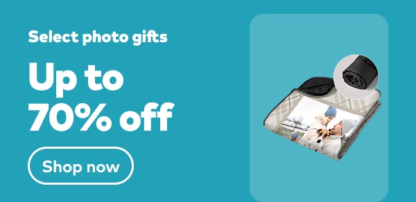 Select photo gifts. Up to 70% off. Shop now.
