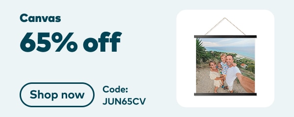 Canvas 65% off. Code: JUN65CV. Shop now.